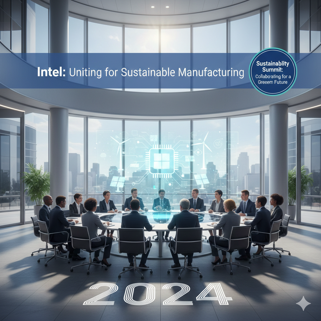 AI generated image of Intel's sustainability summit