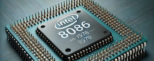 AI generated image of Intel's 8086 processor